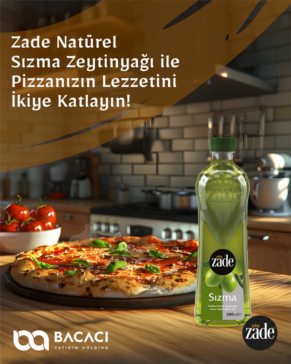 Sıcak pizzayla buluşan sızma zeytinyağı lezzeti dengeler, malzemelerin tadını belirginleştirir ve pizzayı iki kat daha keyifli hale getirir.🌿💛

#Zade #ZadeYağları #BacacıYatırımHolding
#ZadeNatürelSızmaZeytinyağı