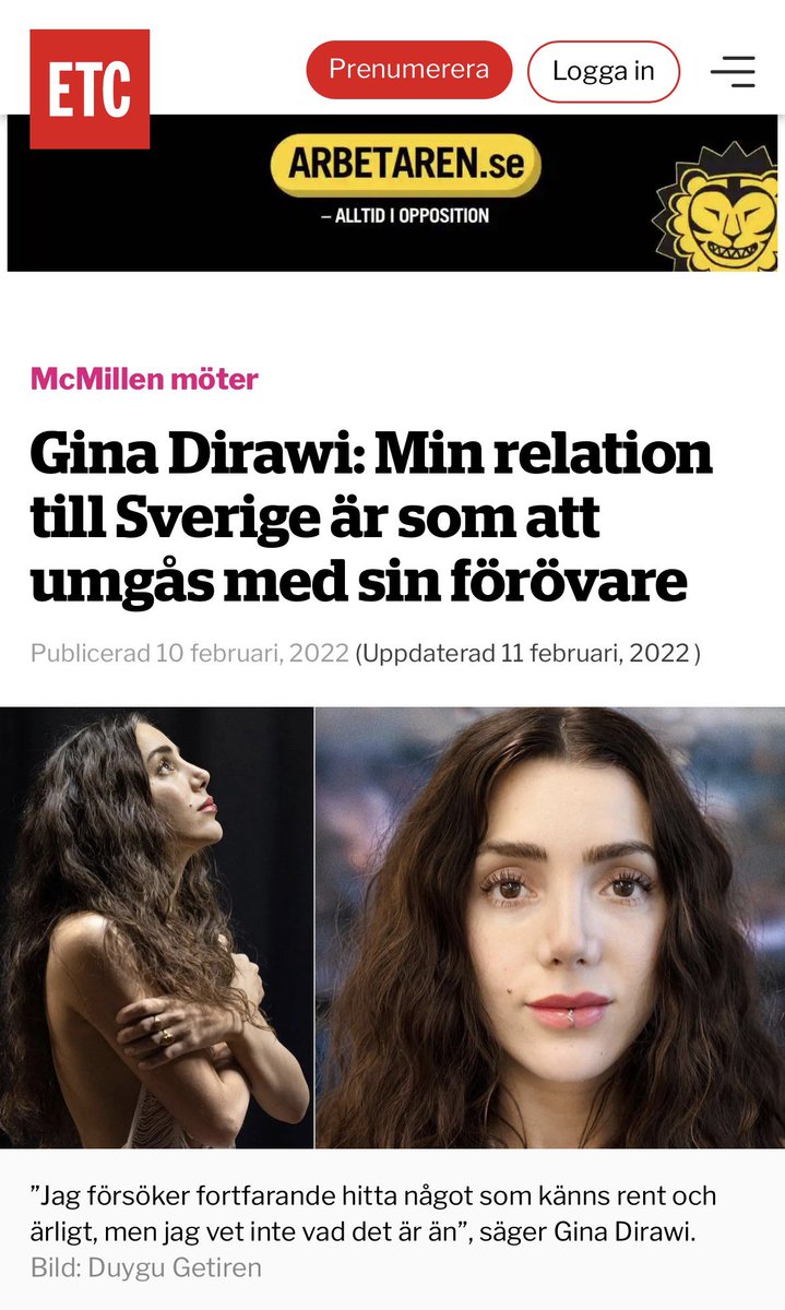 Iffy_giffy's tweet image. Gina Dirawi. Hon verkar inte trivas med sig själv eller med Sverige. Kanske hon bor i fel land helt enkelt?