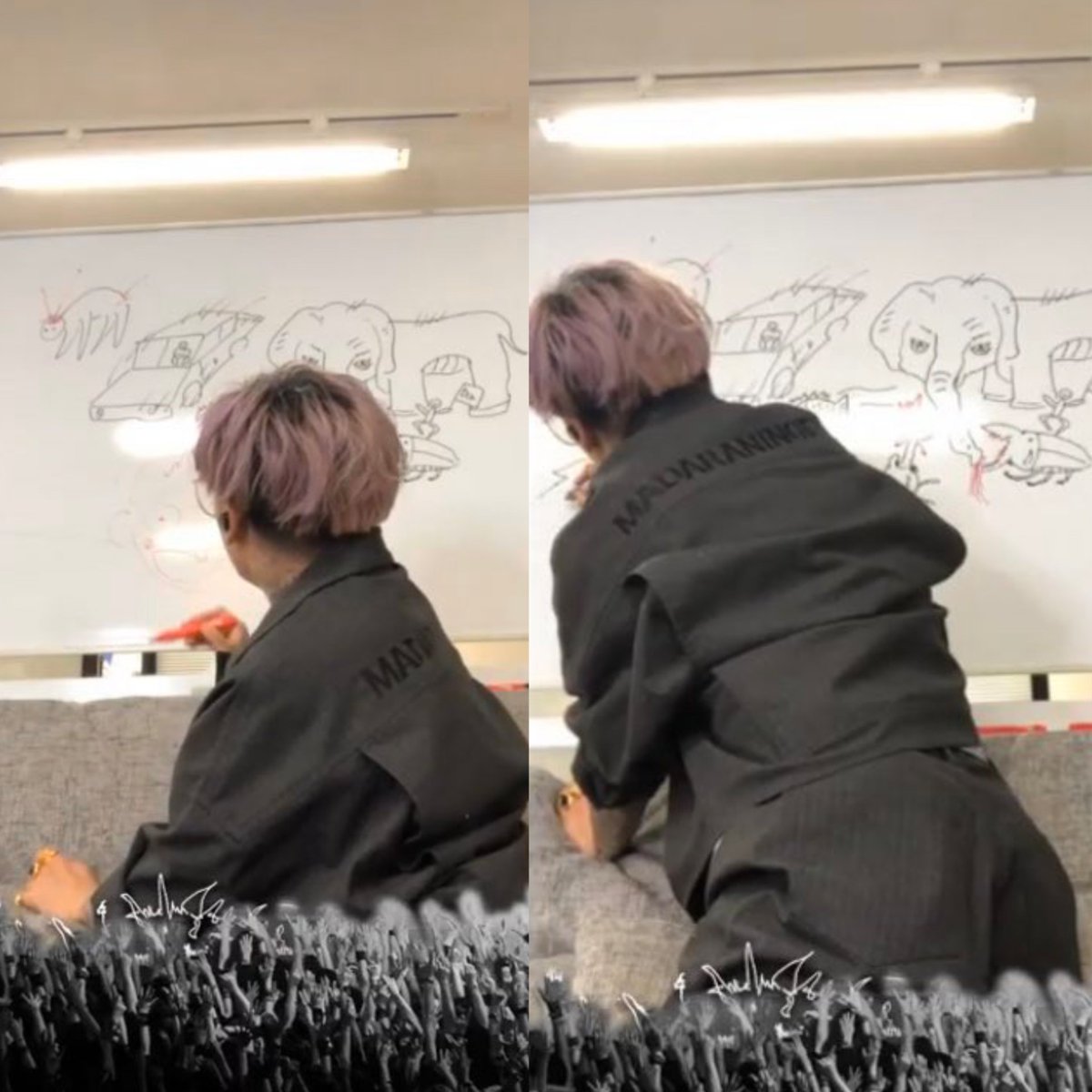 쿄쪽씨의 귀여운 뒷모습
(옹동이와 유치원생식 낙서에 주목)