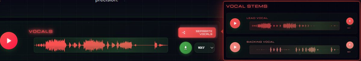 StemulatorApp's tweet image. Separate Vocals from vocal Stems 🎤🔥💚 #vocalseparation #audiotools