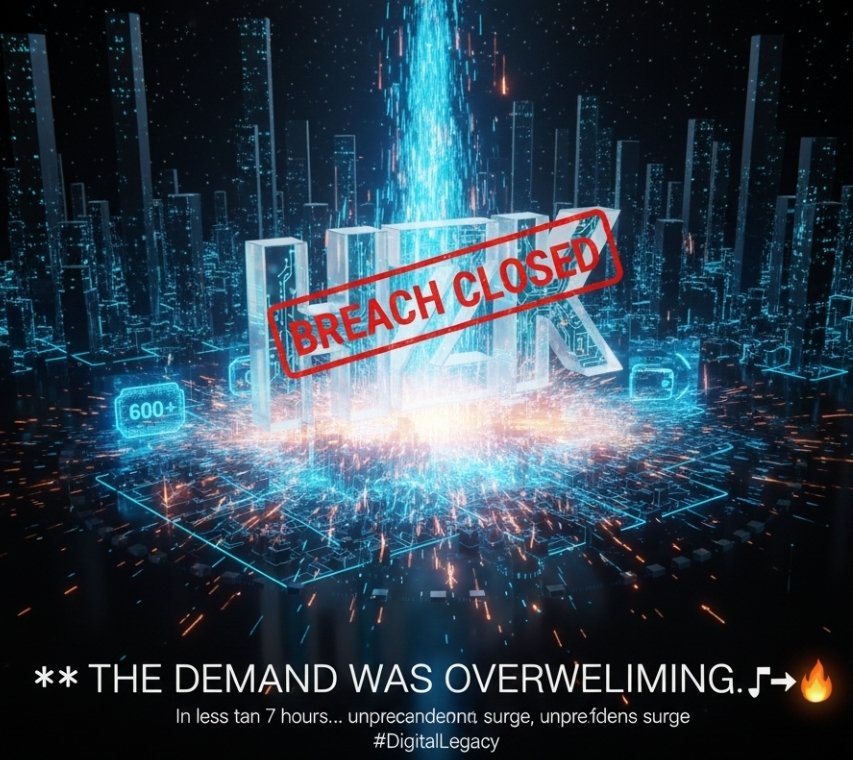 THE DEMAND WAS OVERWHELMING. 📉➡️🔥
​In less than 7hours, the HZK ecosystem witnessed an unprecedented surge. Our "Phase 2" onboarding event saw 600+ wallets vying for entry into the HZK foundation.
​To maintain the integrity of our governance and the exclusivity of our Genesis
