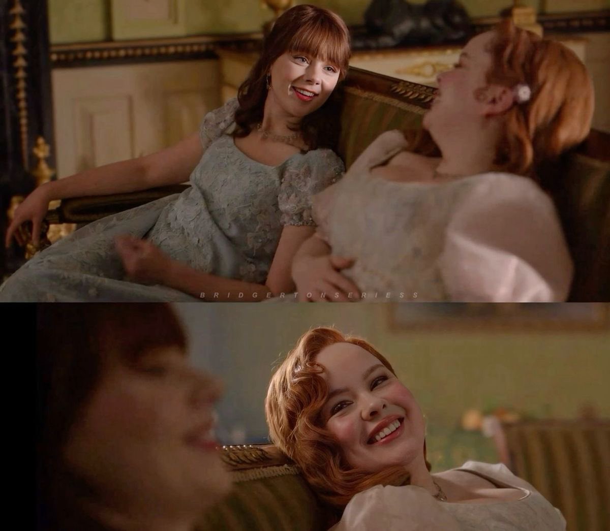 coughlanbae's tweet image. – Lady Crane – lembrou Penelope.
Eloise sorriu.
– Que bom que me lembrou disso, Sra. Bridgerton.
Penelope quase riu.
– Dá para acreditar?
– No seu casamento ou no meu? – perguntou Eloise.
– Nos dois