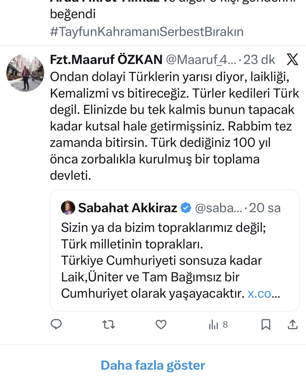 Sevgili <a href="/pauedutr/">Pamukkale Üniversitesi</a> bu paylaşımları yapan sizin çalışanınız mı?
Kemalistleri tehdit ediyor! Türk’ü aşağılıyor ve Denizli’de üniversitenizde mi çalışıyor? Ne diyelim hayırlı olsun!