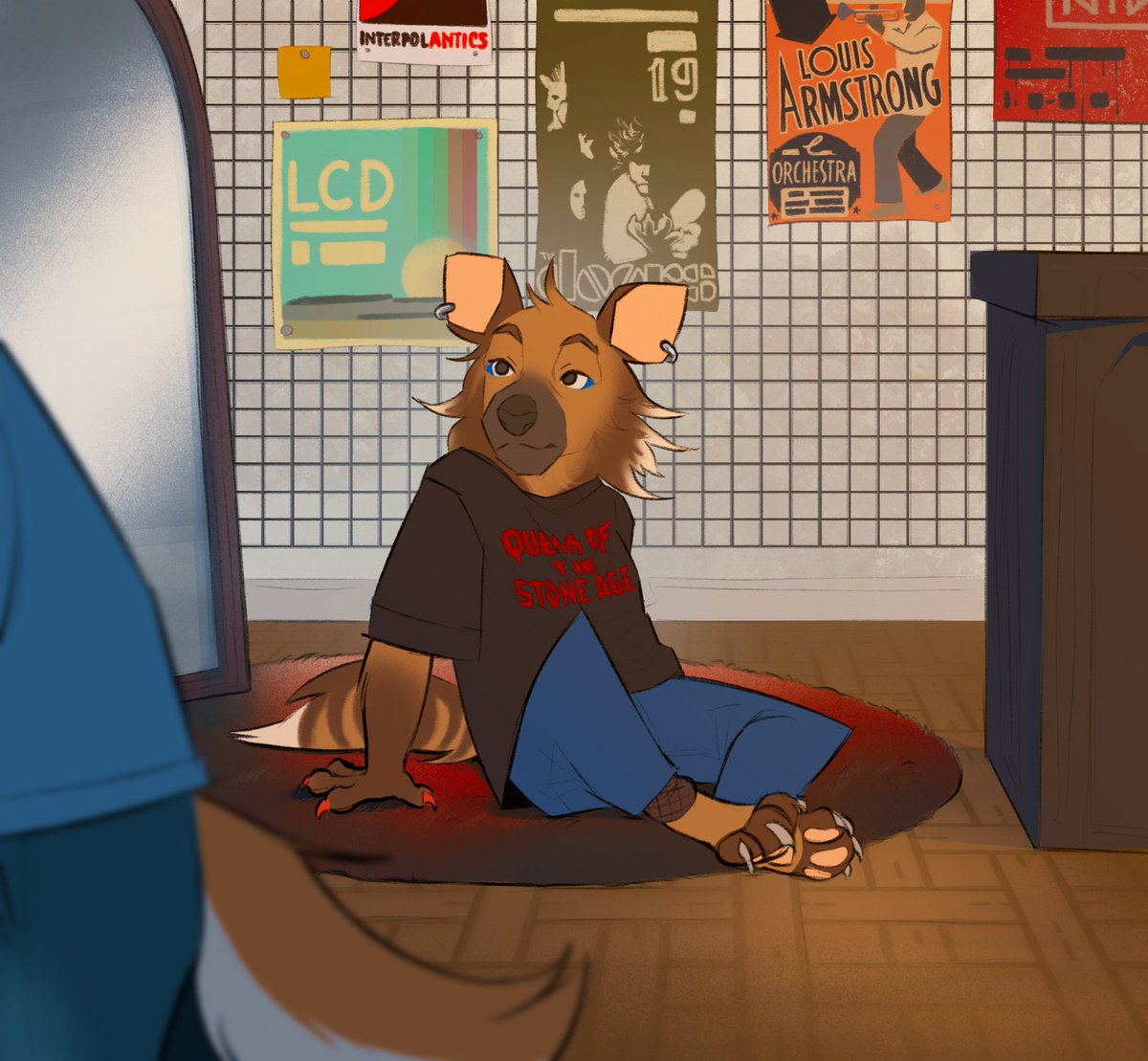 She seemed a bit lonely in that white void so now she's hanging out at her father's shop