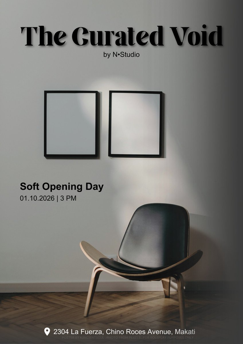 TheCuratedVoid's tweet image. ㅤ

               n•⠀studio.⠀⠀

N• Studio warmly invites you to the Soft Opening of 𝑻𝒉𝒆 𝑪𝒖𝒓𝒂𝒕𝒆𝒅 𝑽𝒐𝒊𝒅.  

01.10.2026 | 3 PM
RSVP: forms.gle/v3hiVxCamENAJM…
ㅤ