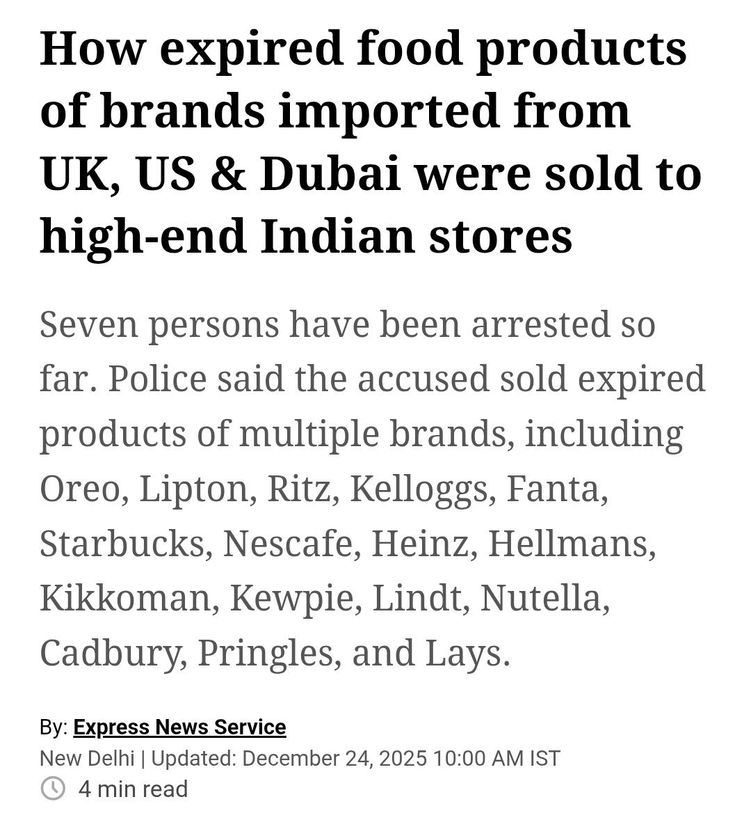 I have said it in the past

Every high-end supermarket in India is selling expired food products from abroad this includes the shops in Delhi’s Khan market

The last time I was there 

I picked up my favourite chocolate brand, but it was quite obvious that it was really old