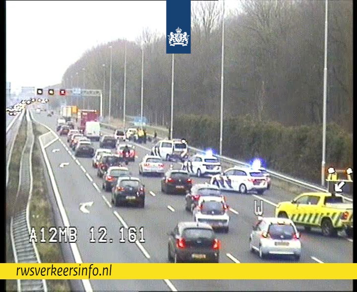 Ongeval op A12 bij Nootdorp met vertraging