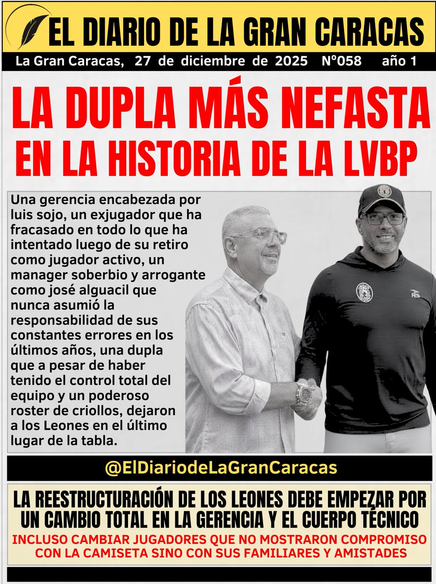 memecaraquista's tweet image. 100% identificados con esta portada del Diario de La Gran Caracas…