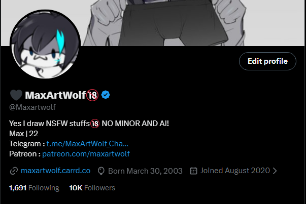 🖤 MaxArtWolf🔞 ➡️SiamPaw & TACRA & BKB tweet media