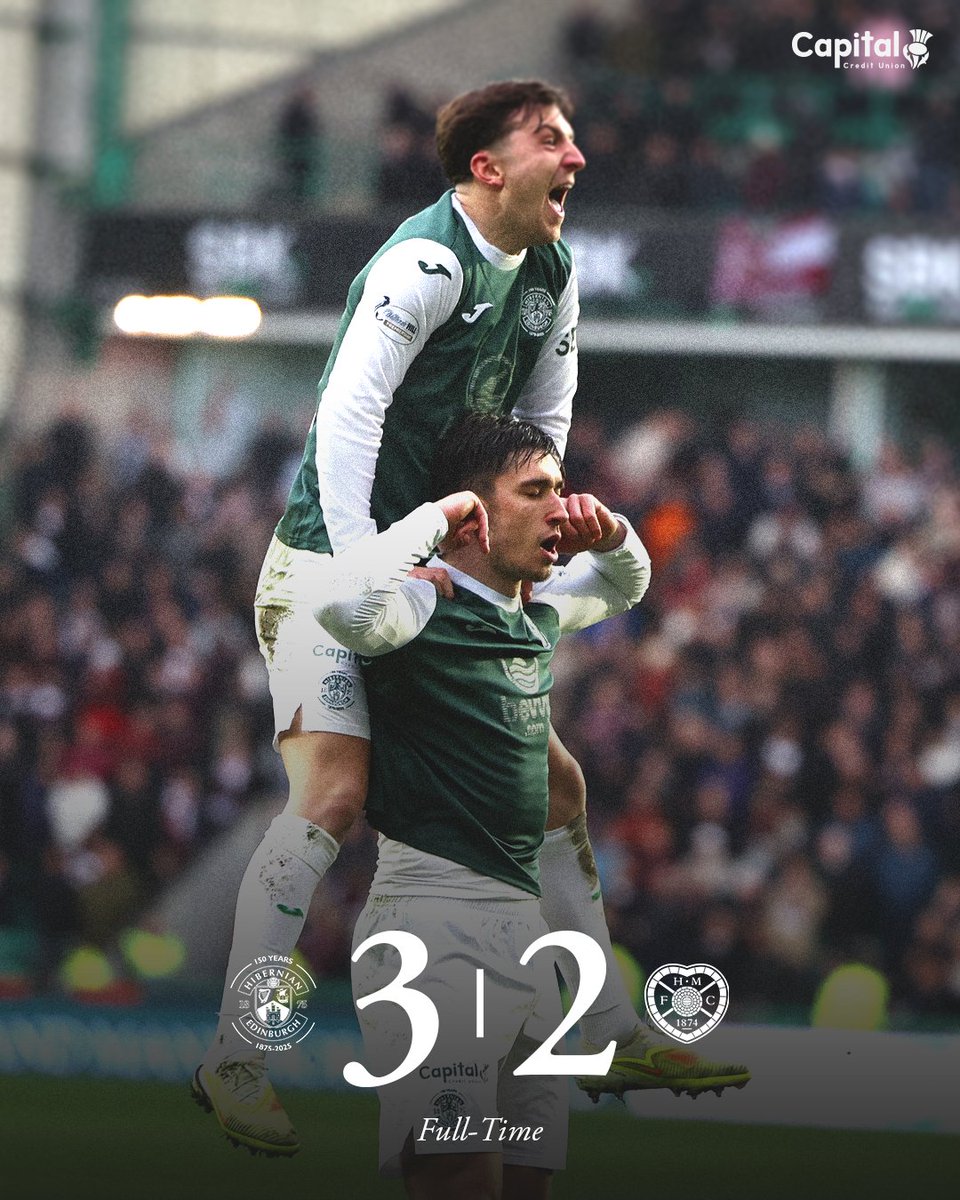 HibernianFC's tweet image. A huge three points in Leith! 💚