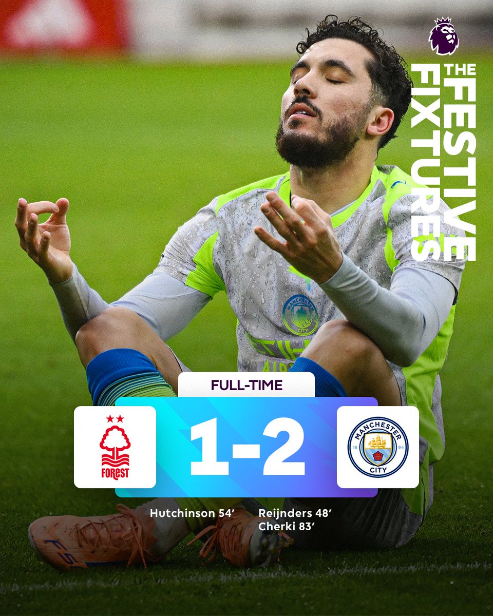 Full time NFO 1-2 MCI
We don't rate Cherki enough 💔
He saved us today. We really need Doku back🥺🤧