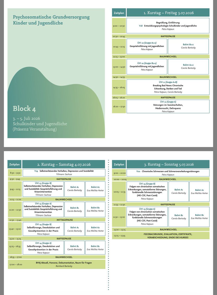 GrandeBettina's tweet image. Ein Curriculum zur psychosomatischen Grundversorgung für Kinder(!): #MECFS &amp;amp; #PostCOVID werden als funktionelle Schmerzstörungen geführt.
Implikation:
zentrale Fehlverarbeitung als Ursache,psychologische Intervention als Ansatz, Aktivierung ist grundsätzlich sinnvoll.
#PEM #NoGET