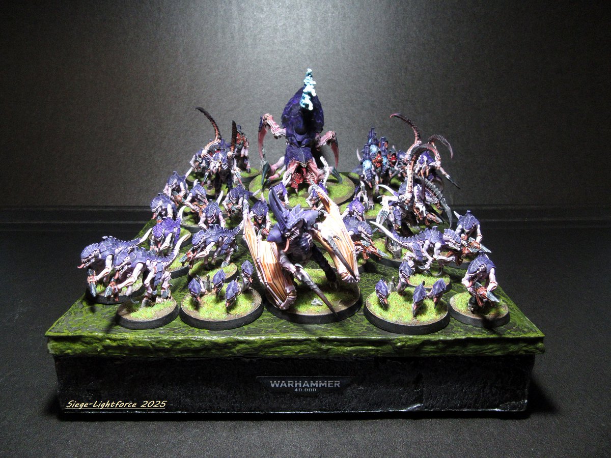 SiegeLightforce's tweet image. Finally, after so long, I was able to finish painting the Tyranids that I won in a Games Workshop contest 😊

#warhammer40k #tiranids #miniatures #warhammerpainting
