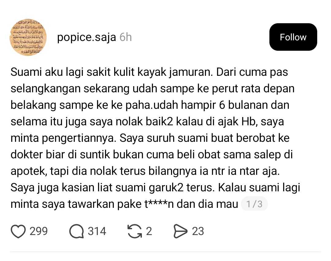 bisik_keluarga's tweet image. This kind of marriage is scary
Be careful, bunda. With that amount of anger, your life is in danger.