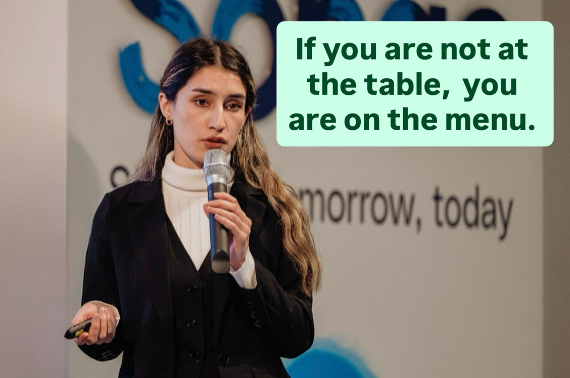 "If you are not at the table, you are on the menu." We, the Afghan youth, want to be included in decisions about our future.