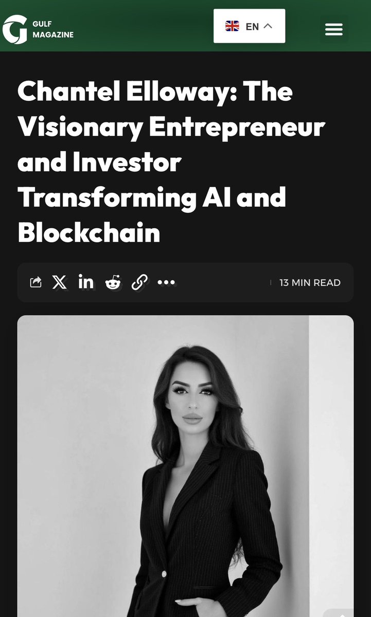 Thank you #GulfMagazine for the feature: gulfmagazine.co/chantel-ellowa…