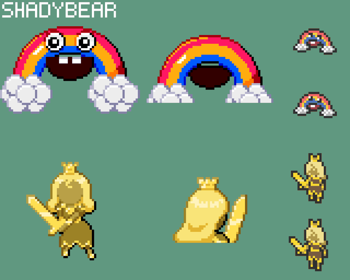 "That was when, as if drawn by the brilliance, a Pokémon that shone in mesmerizing colors descended from the heavens... That Pokémon was none other than Chica's Magic Rainbow. Chica's Magic Rainbow power overwhelmed that of the two Primal Pokémon, and chaos spread to the world."