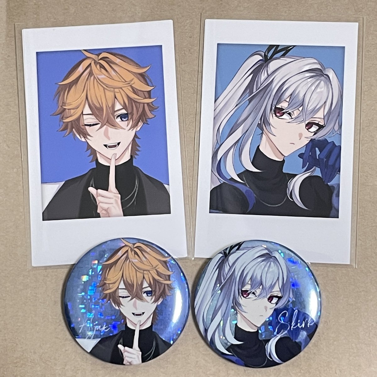 缶バッジ＆チェキカセットこんな感じです✨️あんまり数用意できなかっ