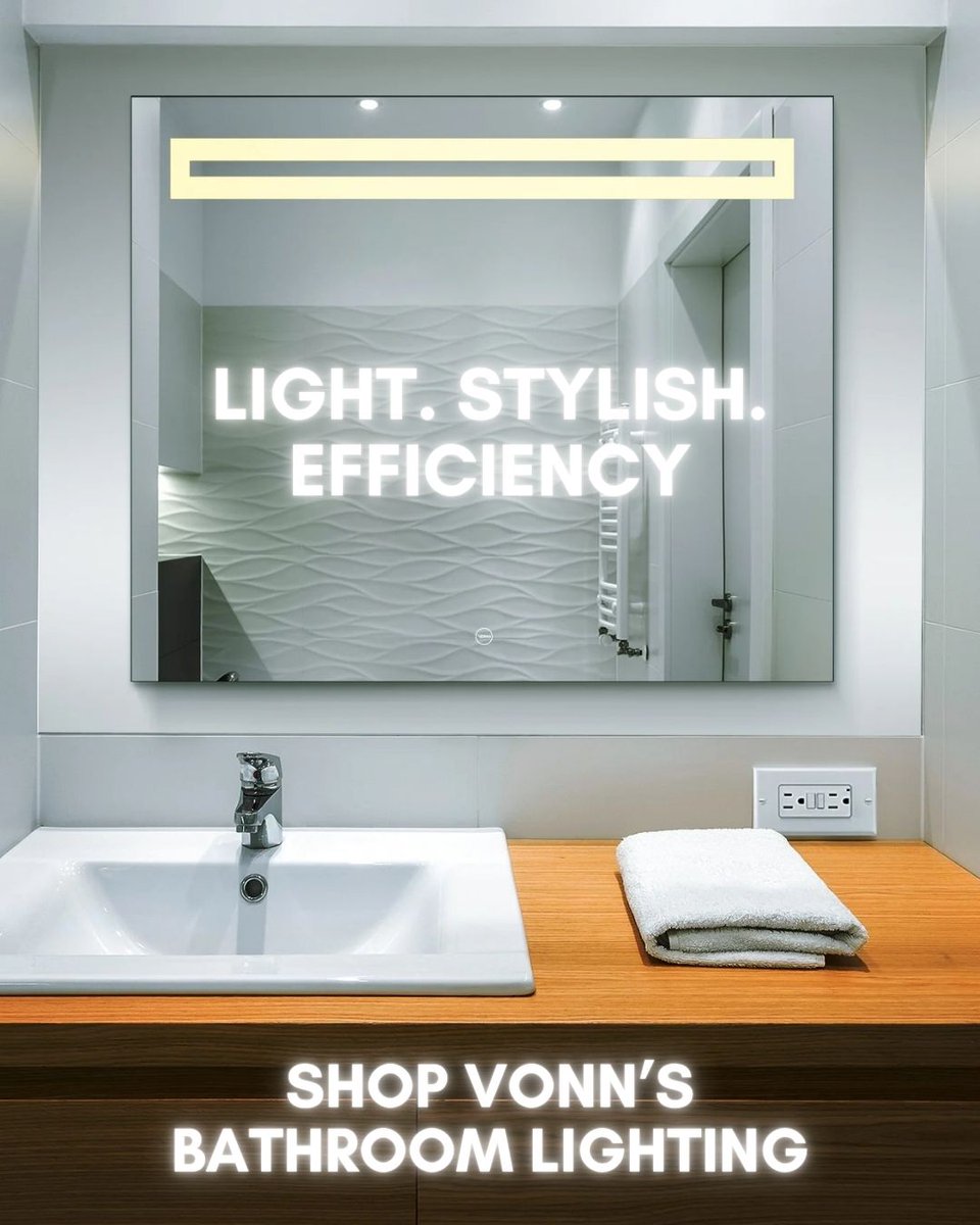 VONNLighting's tweet photo. Reflect your best self with lighting designed for clarity and comfort. ✨

🔗  Explore LED mirrors at VONN

#VONNLighting #WarmLighting #WinterHome #LEDLighting #CozyInteriors #InteriorMood #LightingDesign #LEDMirrors #BathroomDesign " https://t.co/8WXT1Ra22U