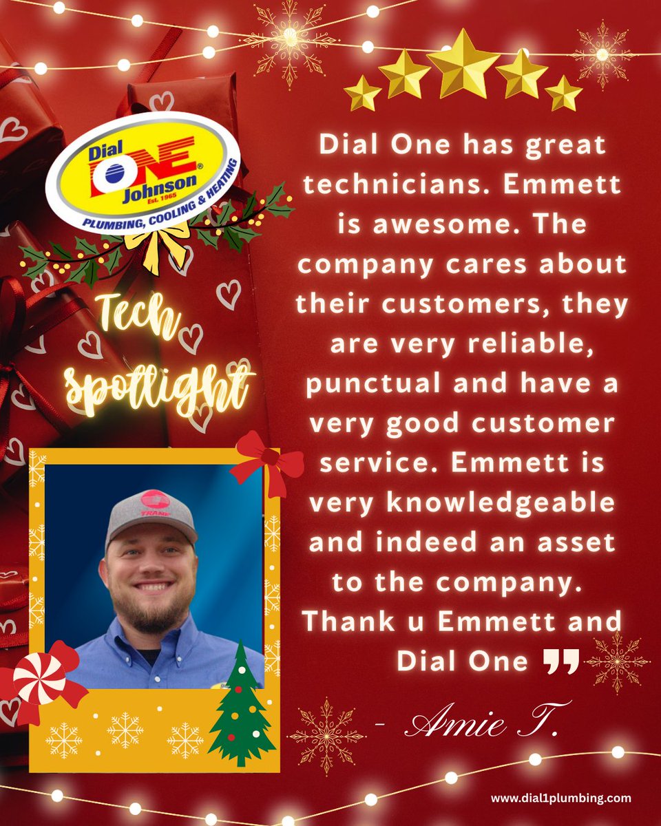 Dial1Plumbing's tweet image. A happy homeowner in Midlothian left a glowing 5-star review after Emmett completed an HVAC repair. She called him awesome, extremely knowledgeable, and a true asset to the Dial One team, while also sharing that Dial One truly cares about its clients. ⭐🛠️🏡
#DialOneDifference