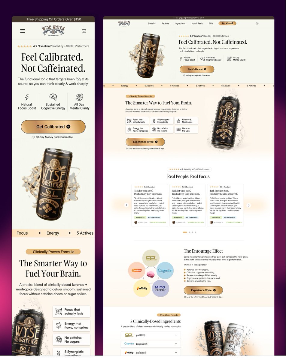 bogdan_rmb's tweet image. Landing Page Design for Wyse Water ⚡️🧠