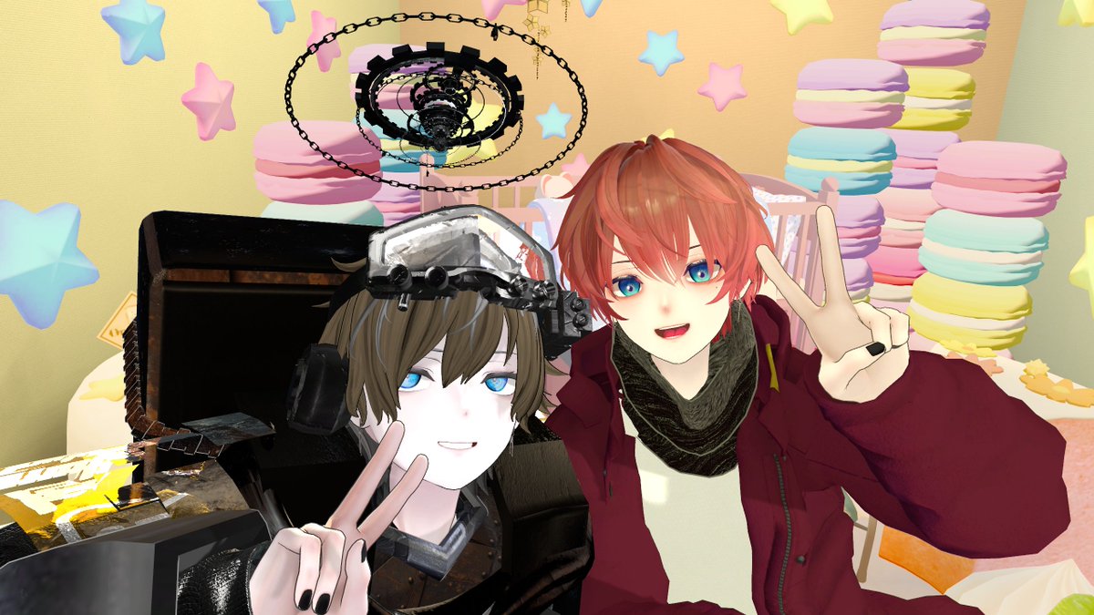 かんださんとお話しさせて頂きました～！😄
色々見せて頂きほんと改変がすごいなあと改めて思いました…！✨
こちらのスチームパンク衣装が素敵すぎてですね…かっこよかった…！！😳

また宜しくお願いします…！！🥳🙇