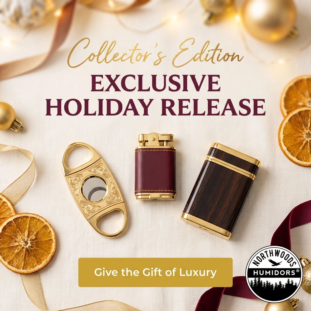 NrthwdsHumidors's tweet photo. Looking for a holiday gift that stands out? Limited edition &amp; collaboration cigar accessories bring luxury, story, and rare style to any collector’s humidor. Make this season unforgettable( give the gift of exclusivity from Northwoods Humidors!) https://t.co/kwCtnRAuYd