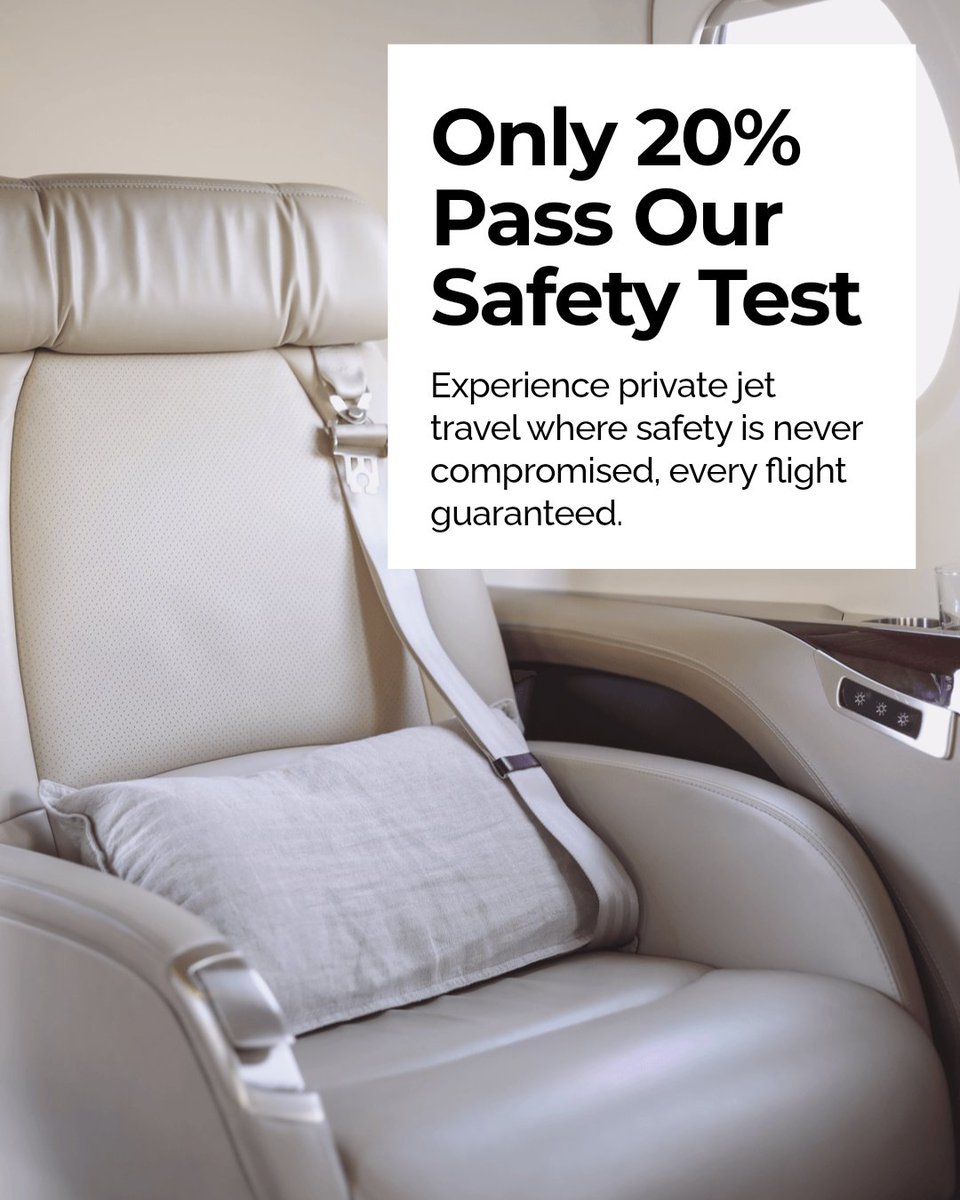 TriumphJets's tweet image. Only the top 20% of operators meet our proprietary Safety Criteria. Your flight begins with uncompromising safety. #businessjets #businessaviation #charterjet #jetcharter #triumphjets #privatejets #readyjetgo #luxurylifestyle #luxurylife #chicago #chicagoland #mychicagopix