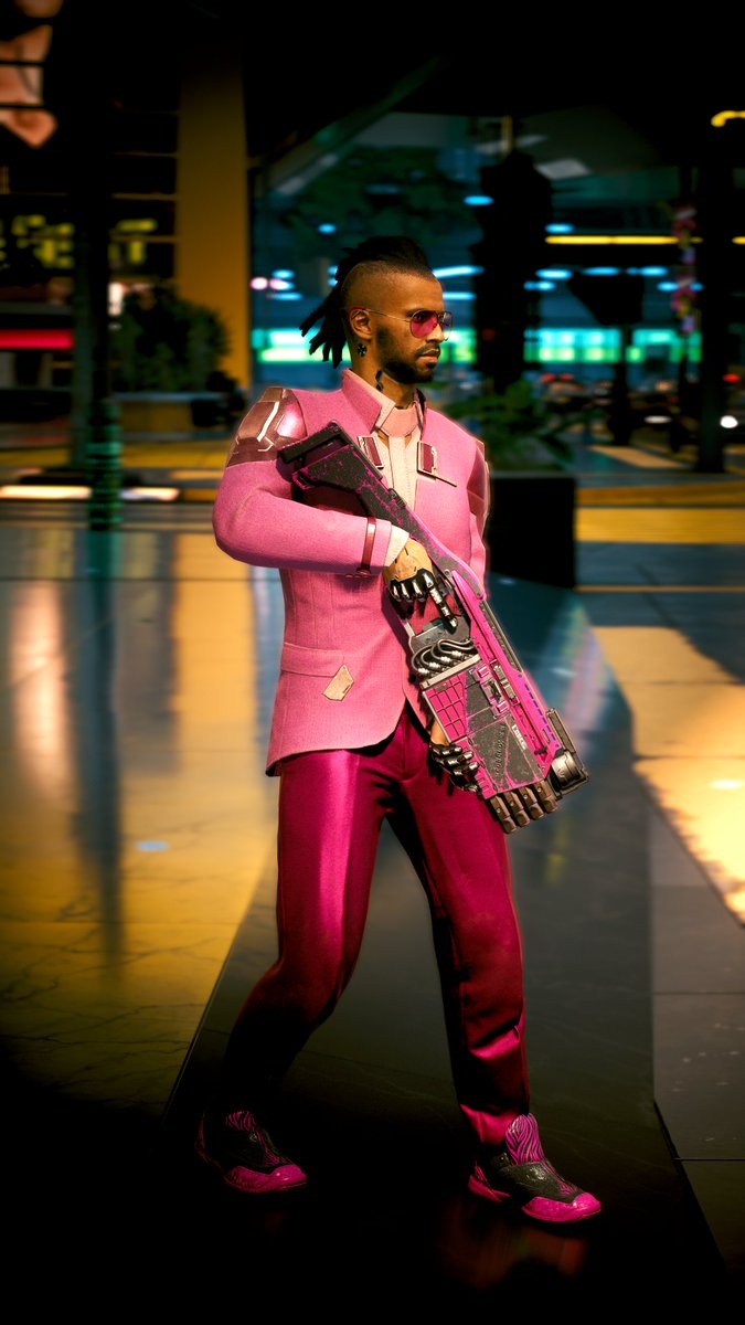 codalt_jasmine's tweet image. ピンクのズオを拾ったのでスーツを合わせてみた
ズオってあんまり使わないな。。。
デザインは好きなんですが。。。
#Cyberpunk2077wardrobe
#Cyberpunk2077
#Cyberpunk2077PhotoMode
#VirtualPhotography
#VPCONTEXT #ArtisticofSociety #WorldofVP #GamerGram #VPGUnite #TheCapturedCollective