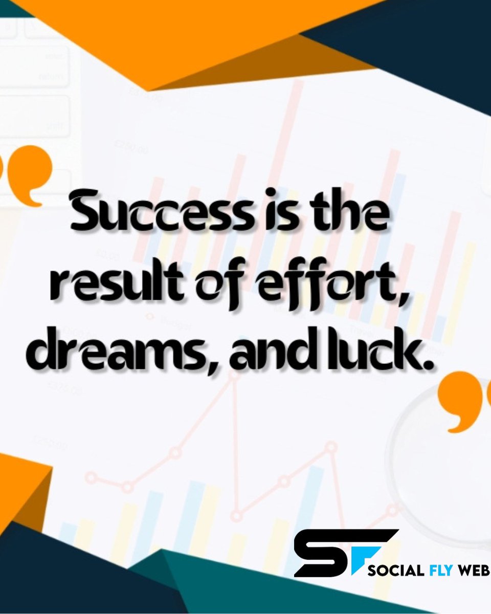 socialflyweb2's tweet photo. Success is the result of effort, dreams, and luck.
.
#MarketingQuote #SocialFlyWeb #DigitalMarketingAgency #BusinessGrowth #OrganicMarketing https://t.co/9gznK5vKto