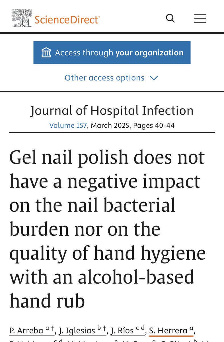 Good news for all the healthcare girlies who like a cute nail art vibe 💅 

@@@ infection control

sciencedirect.com/science/articl… 😊