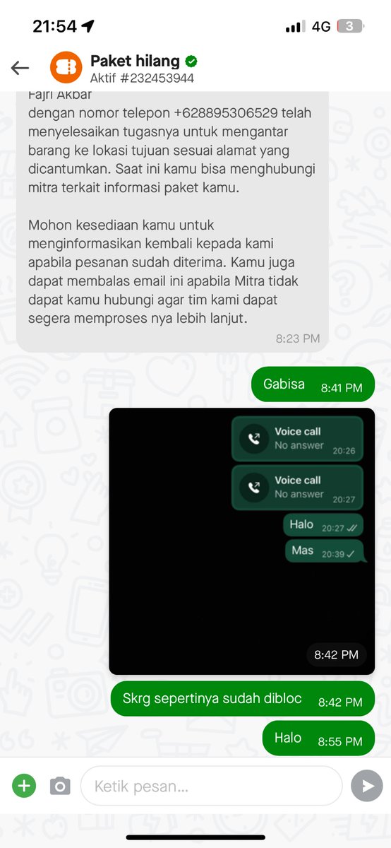 ahokspet's tweet image. Ih bales ah 
@gojekindonesia 
 apaansi laptop org dicolong malah informasikan kembali informasikan kembali. Udh ditunjukkin kl buktinya PALSU dan paket ga diterima malah disuruh contact orangnya langsung… ya langsung di-block lah… YANG BENER