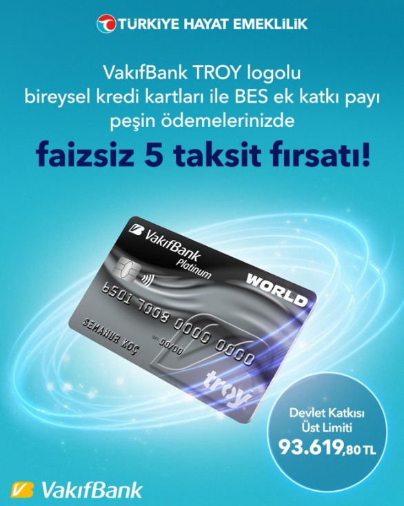 Aralık ayında katkı payını tamamlayarak devlet katkısından yararlanmak benim için önemliydi Türkiye Sigorta üzerinden yapılan ödemelerde Vakıfbank troy kartla taksit seçeneği olması planlamamı oldukça kolaylaştırdı