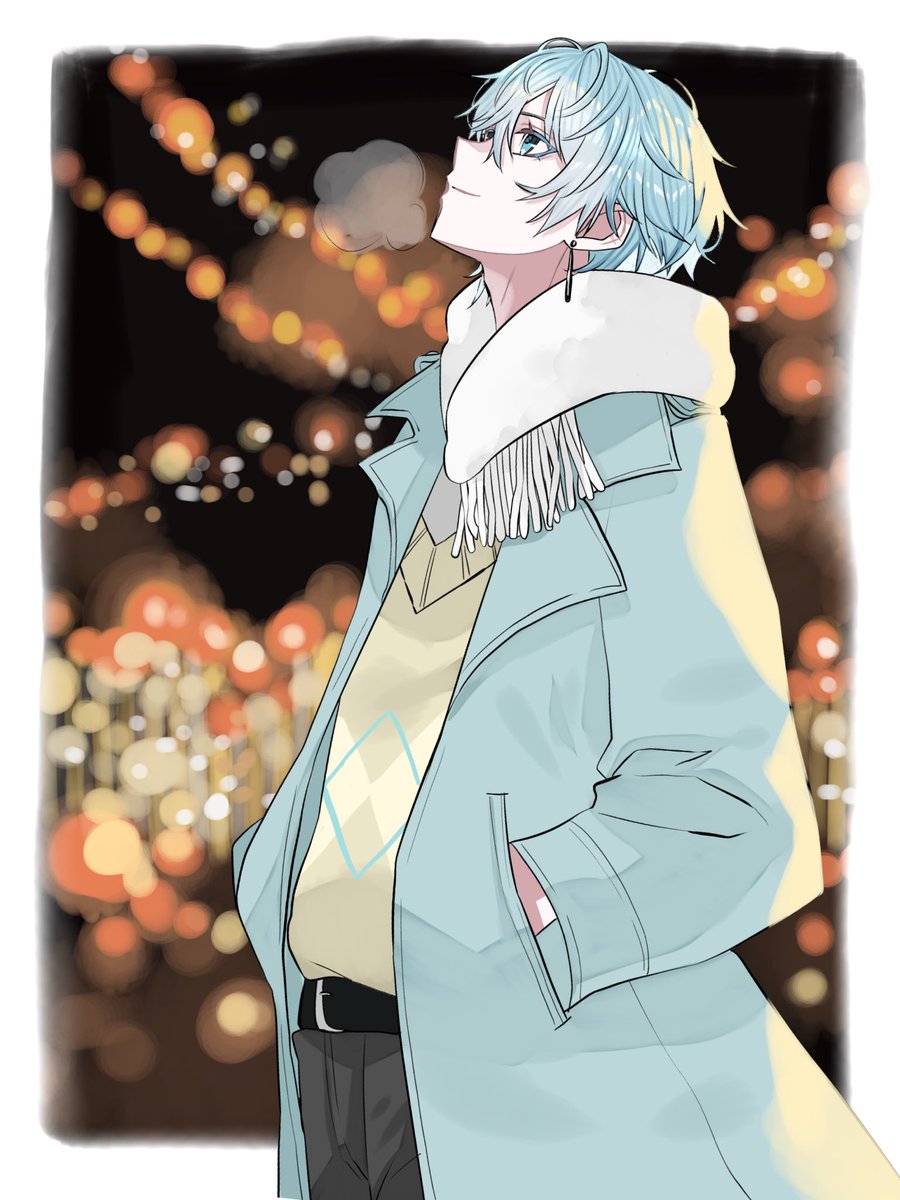 らぴすくん 冬ビジュ 等身 43個 結局君じゃないと 嫌なんだって 見上げてるんだ #らぴあーと #らぴすみて