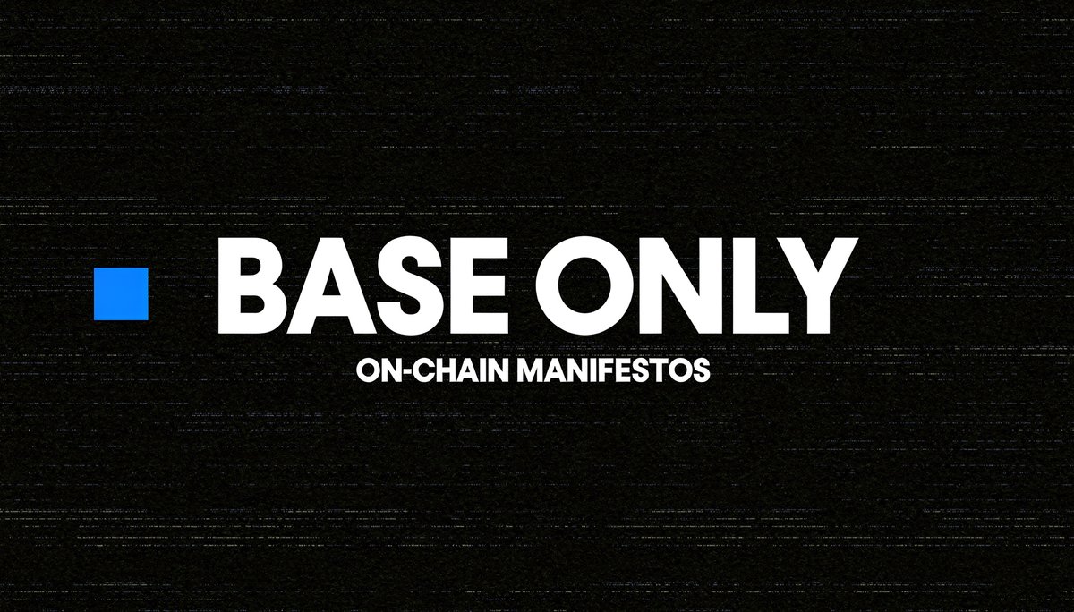 BASE ONLY is live.

21 on-chain statements.
Free mint.

No bridges.
No mirrors.

Context is not portable.

🟦opensea.io/collection/bas…