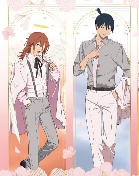 So, basically angel was eating ice cream, spilt a little on his coat so aki gave him his instead yes, yes, I was the coat he spilt ice cream on