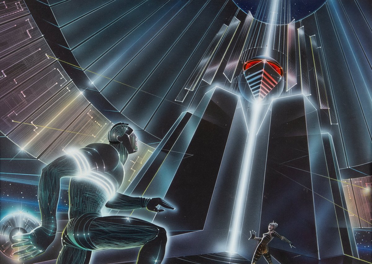 SciFiArchives's tweet image. TRON concept art by Peter Lloyd.
