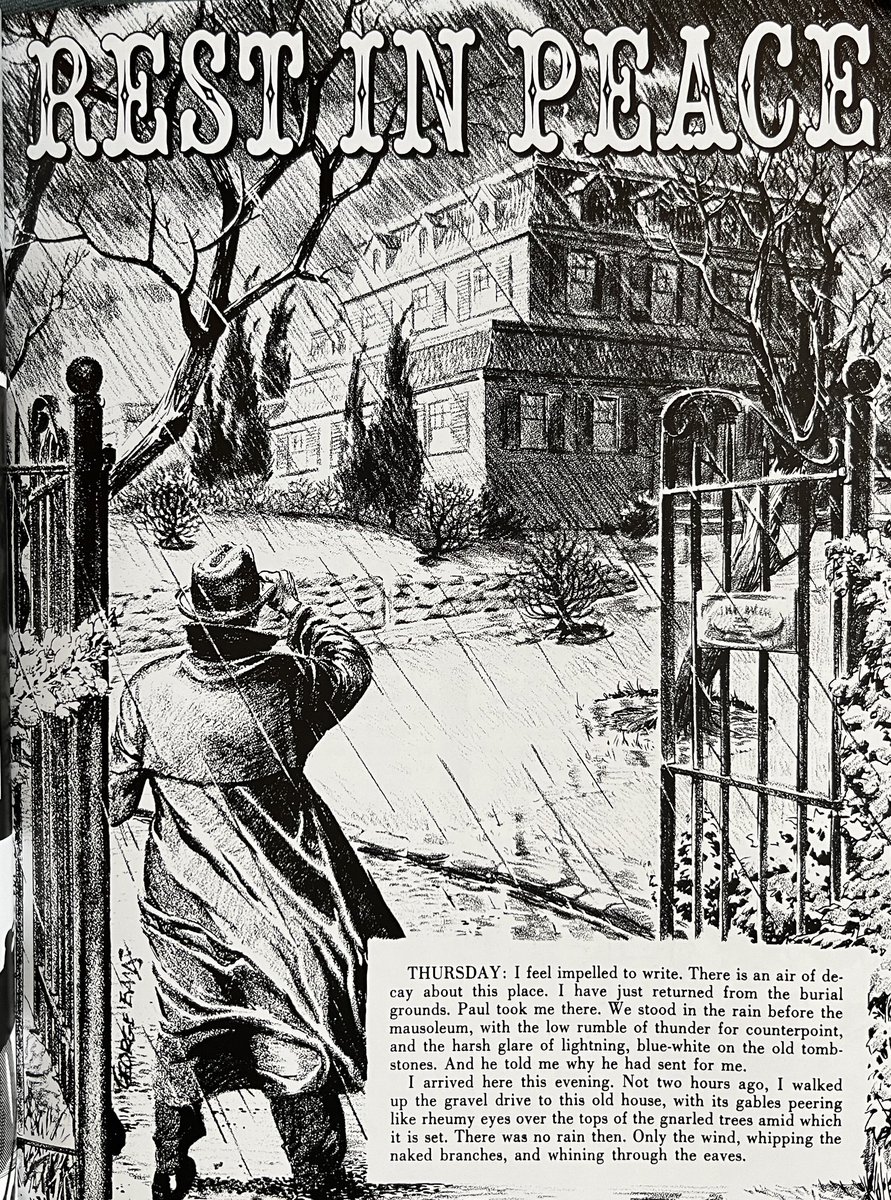 First page of “Rest in Peace” by Reed Crandall in EC’s Terror Illustrated #1