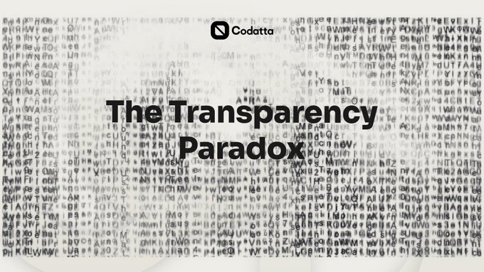 CoddataInc's tweet photo. The Web made everything visible but not everything verifiable. 

 AI doubled that visibility — and multiplied the confusion.  

Codatta solves this through privacy-preserving transparency: data stays encrypted, provenance stays public. https://t.co/81zvrzWyJP