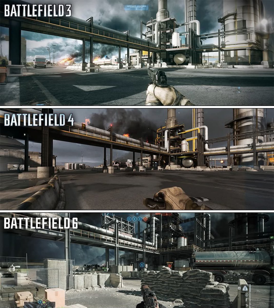 BattlefieldInte's tweet photo. Evolution Of Operation Firestorm In Battlefield Games 🔥

#Battlefield6 https://t.co/VTJQm9rIdX