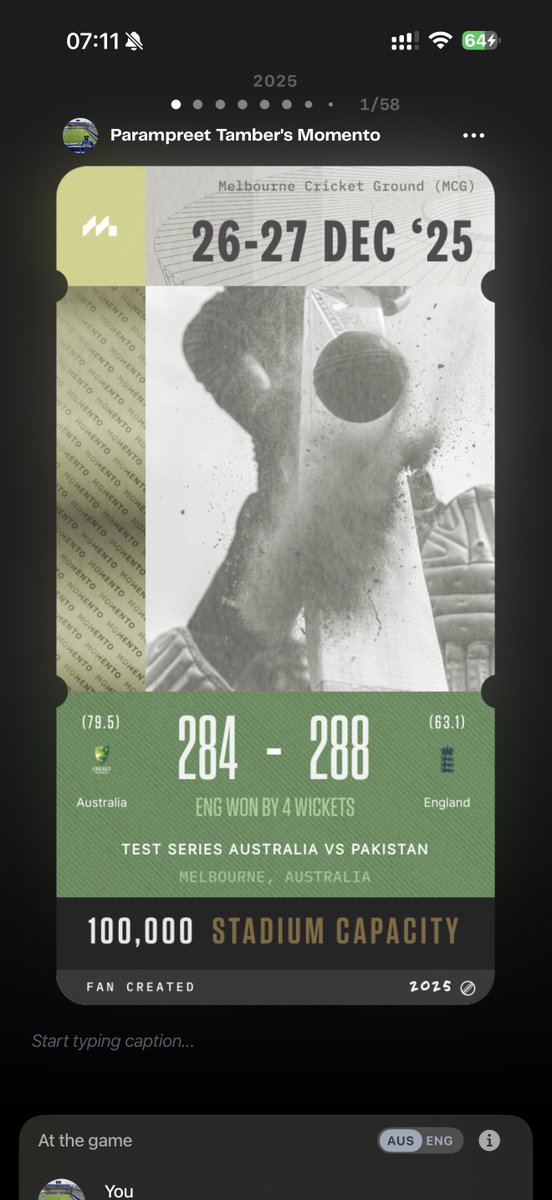 PTamb3r's tweet photo. @ACMomento @brennanjp @RedaLazram can the The Ashes be added to the app please? All the games are being logged as the test series between Australia and Pakistan! https://t.co/5BKTaiddXa