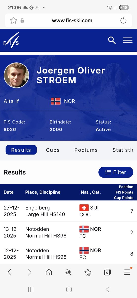 D0misZ's tweet image. #skijumping 
25 letni Oliver Joergen #Stroem 🇳🇴 ostatnio na niezłej fali wznoszącej, czyli generator ma się dobrze 😝