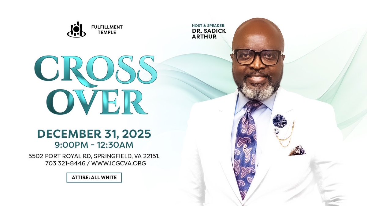 icgcva's tweet photo. The only thing on our mind till the New Year:

The joy of seeing you in your all-white attire for the Crossover Service. December 31st at 9pm! 

Start 2026 right. Start with God. https://t.co/u0NebVrP7n