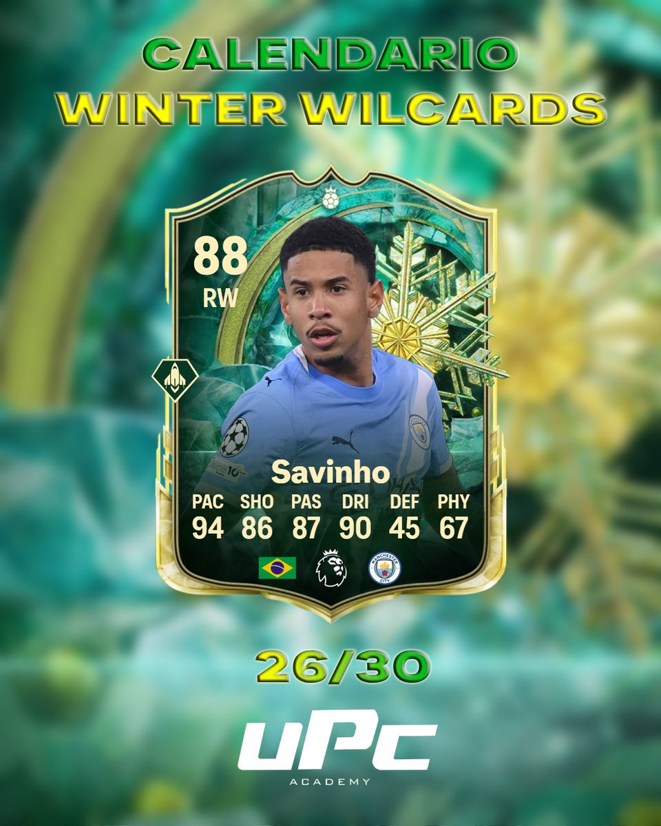 1 SBC por día WINTER WILDCARDS 🚨 26/31

Años anteriores, en diciembre, tuvimos SBC's por día. Ahora vamos a subir un jugador diario con el número del dorsal que corresponda al día.

Este sería el número 26. ¿Cuántos os lo haríais?🤔

📸<a href="/ToxideX11_EAFC/">UPC Toxi</a>

👉<a href="/ToxideX11_EAFC/">UPC Toxi</a>