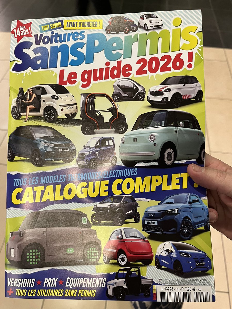 Préférez l’original à la copie ! Il y a un nouveau mag sur les sans permis en kiosque actuellement. Assez correct, mais dans Génération sans Permis, le guide est plus précis et vous avez en prime le reportage d’un record au Nürburgring. Pour 1€ de moins.

boutiquecppresse.com/produit/genera…