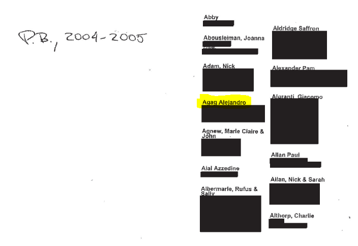 JulianMaciasT's tweet image. Pues sí, el hijo de Aznar y el marido de su hija, Alejandro Agag, aparecen en los archivos de Epstein, en su agenda junto a otros empresarios y personas relevantes como el propio Trump, Rupert Murdoch (FOX News) o Koch (máximo financiador Atlas Network)
justice.gov/multimedia/DOJ…