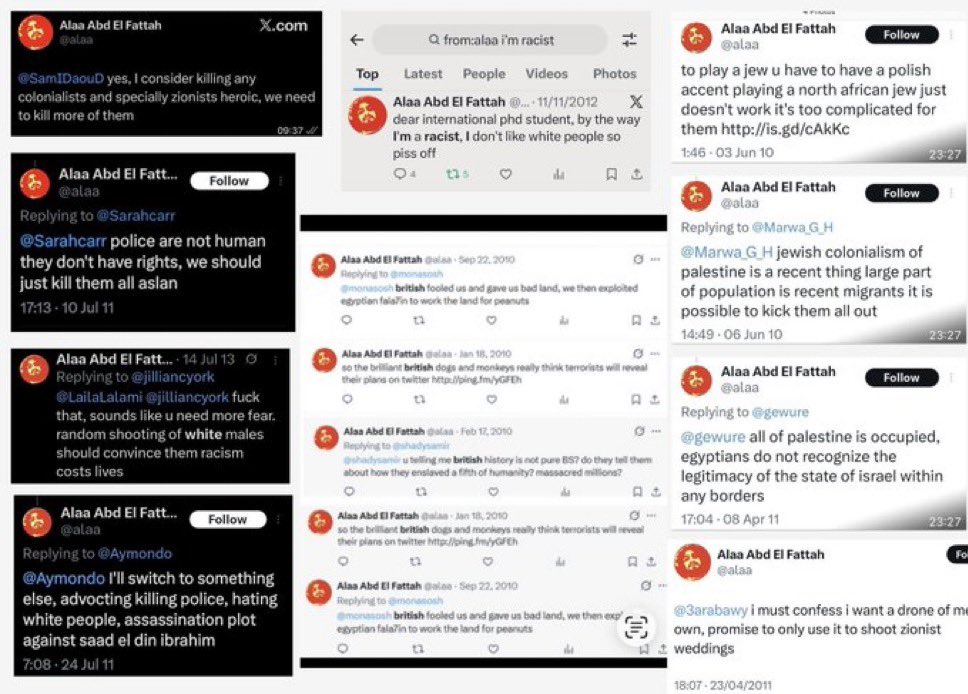 GBPolitcs's tweet image. 🚨NEW: Keir Starmer has expressed delight at the return of Alaa Abd El-Fattah to the UK. It has since emerged that Abd El-Fattah holds antisemitic views and has previously expressed hatred towards white people