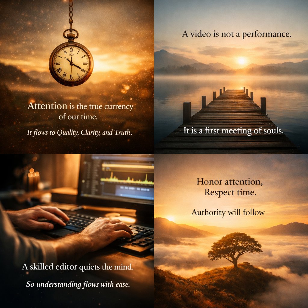 Most people believe the world is moved by money.

But money is only a shadow.

The real currency of our time is attention.

And attention is sacred.

It does not follow noise.
It does not obey pressure.
It moves gently toward quality, clarity, and truth.

This is where many