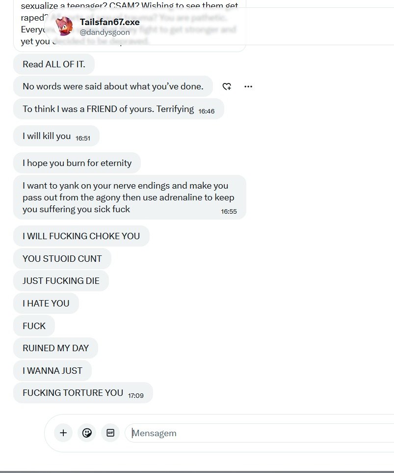 x8lFxstar's tweet image. i think you should confess this sin, where you dm'ed a mentally ill 15 year old who was groomed into doing what she did (scenenoobkinn/soullesssweep) and said all this
fucking disgusting dude what are you doing