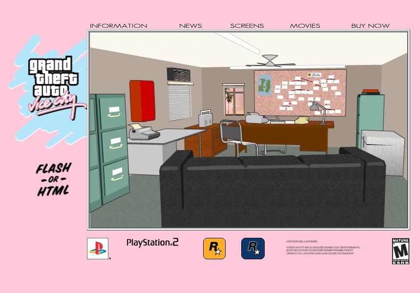 GTA vice city flash website (2002)
